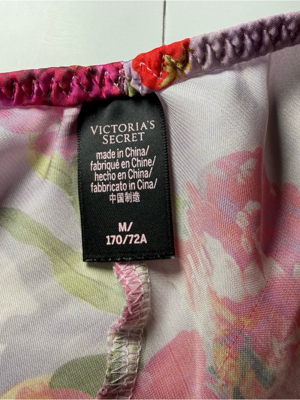 Victoria's Secret Lavender Floral‎ Satin Lace-Trim Sleep Shorts - Picture 3 of 6